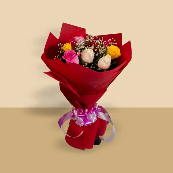 Bouquet of 10 Mixed Roses